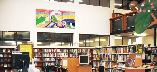 图书馆无框声效艺术画案例